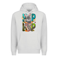 Dove Grey Western hip hop Bunny Easter Day Premium Hoodie - LillyAllenDesigns