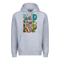 Heather Grey Western hip hop Bunny Easter Day Premium Hoodie - LillyAllenDesigns