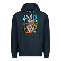 Navy Western hip hop Bunny Easter Day Premium Hoodie - LillyAllenDesigns