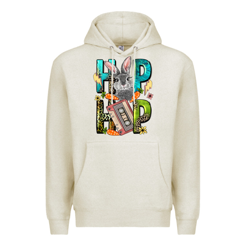 Western Hip Hop Bunny Easter Day Premium Hoodie by LillyAllenDesigns | Teevron