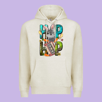 Western Hip Hop Bunny Easter Day Premium Hoodie Designed By Lillyallendesigns