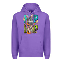 Purple Western hip hop Bunny Easter Day Premium Hoodie - LillyAllenDesigns