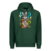 Sports Green Western hip hop Bunny Easter Day Premium Hoodie - LillyAllenDesigns