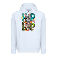 White Western hip hop Bunny Easter Day Premium Hoodie - LillyAllenDesigns