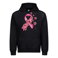 Black pink cancer ribbon Urban Hoodie - AdoDesignShop