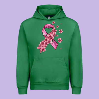 Pink Cancer Ribbon Urban Hoodie Designed By Adodesignshop
