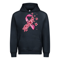 Navy pink cancer ribbon Urban Hoodie - AdoDesignShop