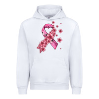 White pink cancer ribbon Urban Hoodie - AdoDesignShop