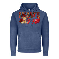 Vintage Denim Mamas boy with leopard mother's day Vintage Hoodie - HowdyJamesFarm