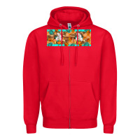 Red Goat Family Fall Zipper Hoodie - Artiststas