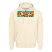 Sandshell Goat Family Fall Zipper Hoodie - Artiststas