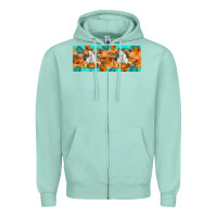 Seafoam Goat Family Fall Zipper Hoodie - Artiststas