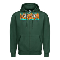 Sports Green Goat Family Fall Zipper Hoodie - Artiststas