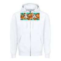 White Goat Family Fall Zipper Hoodie - Artiststas