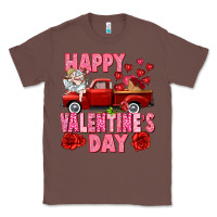 Chestnut Happy Valentine's day red truck Classic Tee - HowdyJamesFarm