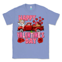 Colony Blue Happy Valentine's day red truck Classic Tee - HowdyJamesFarm