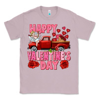 Lilac Happy Valentine's day red truck Classic Tee - HowdyJamesFarm