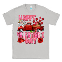 Moon Dust Happy Valentine's day red truck Classic Tee - HowdyJamesFarm
