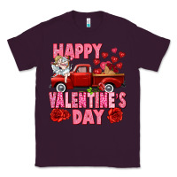 Plum Happy Valentine's day red truck Classic Tee - HowdyJamesFarm