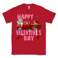 Red Happy Valentine's day red truck Classic Tee - HowdyJamesFarm