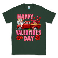 Happy Valentine's Day Red Truck Classic Tee | Teevron