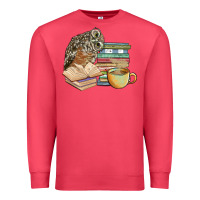 Cardinal owl and books Premium Sweatshirt - BarkalooDesign