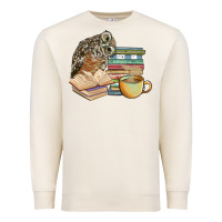 Sandshell owl and books Premium Sweatshirt - BarkalooDesign