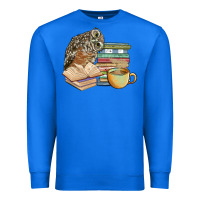 True Royal owl and books Premium Sweatshirt - BarkalooDesign