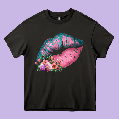 Eared Turquoise Pink Easter Lips Heavy Core Tee Designed By Bettercallsaul