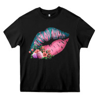 Black Eared Turquoise Pink Easter Lips Heavy Core Tee - Bettercallsaul