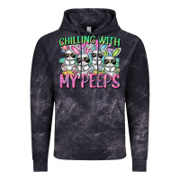 Cloud Black Chilling with my peeps Easter bunnies Vintage Hoodie - CowGirlArtShop