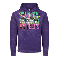 Cloud Purple Chilling with my peeps Easter bunnies Vintage Hoodie - CowGirlArtShop