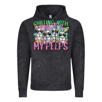 Vintage Black Chilling with my peeps Easter bunnies Vintage Hoodie - CowGirlArtShop