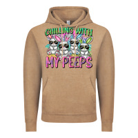Vintage Coffee Chilling with my peeps Easter bunnies Vintage Hoodie - CowGirlArtShop