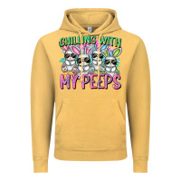 Vintage Mustard Chilling with my peeps Easter bunnies Vintage Hoodie - CowGirlArtShop