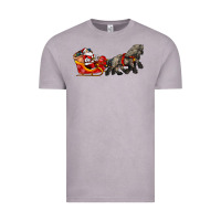 Santa Riding His Sleigh With Gifts Vintage Tee | Teevron