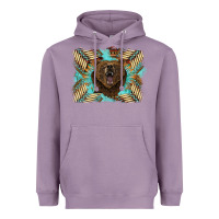 Lavender bear native American background Heavyweight Hoodie - BarkalooDesign