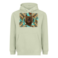 Matcha bear native American background Heavyweight Hoodie - BarkalooDesign