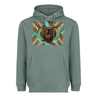 Sage bear native American background Heavyweight Hoodie - BarkalooDesign