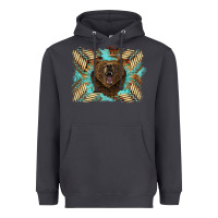 Smoke bear native American background Heavyweight Hoodie - BarkalooDesign