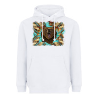White bear native American background Heavyweight Hoodie - BarkalooDesign