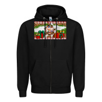 Black Stocked christmas farm Zipper Hoodie - Artiststas