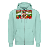 Seafoam Stocked christmas farm Zipper Hoodie - Artiststas