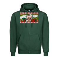 Sports Green Stocked christmas farm Zipper Hoodie - Artiststas