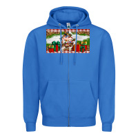 True Royal Stocked christmas farm Zipper Hoodie - Artiststas