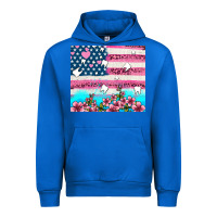 Cobalt american flag and teeth with flowers Urban Hoodie - AdoDesignShop