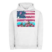 Pigment Lunar Rock american flag and teeth with flowers Urban Hoodie - AdoDesignShop