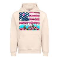 Sandshell american flag and teeth with flowers Urban Hoodie - AdoDesignShop
