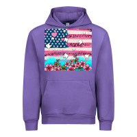 Tulip american flag and teeth with flowers Urban Hoodie - AdoDesignShop