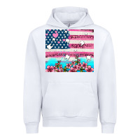 White american flag and teeth with flowers Urban Hoodie - AdoDesignShop
